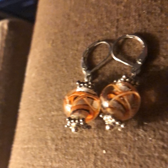 Murano Spiral Handblown Earrings - 704 $25 or $20 w/offer - Picture 1 of 2